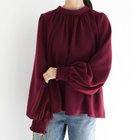 【その他のブランド/Other】のブラウス ボリューム袖 トップス シャツ レディース 長袖 スタンドカラー ワイン|ID: prp329100004565107 ipo3291000000032284412