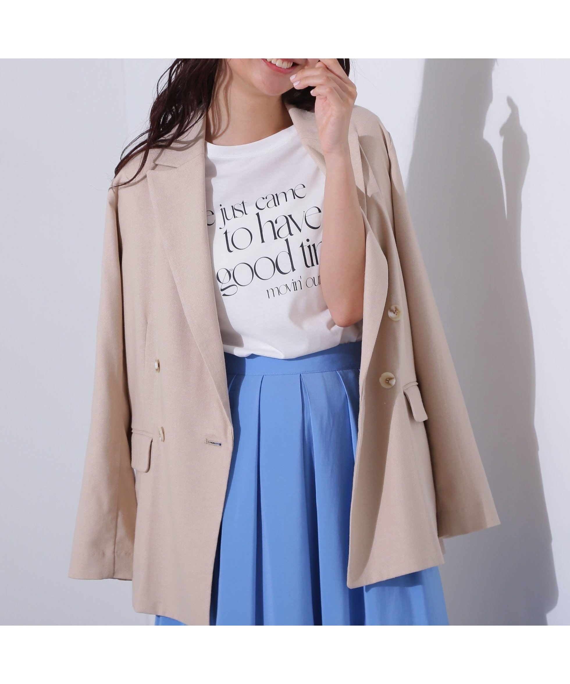 【エヌ ナチュラルビューティーベーシック/N.Natural Beauty basic】のルーズダブルブレストジャケット インテリア・キッズ・メンズ・レディースファッション・服の通販 founy(ファニー) 　ファッション　Fashion　レディースファッション　Fashion for Women　アウター　Coat / Outerwear Collection　レディースジャケット・軽アウター　Jackets　ツイル　Twist, Twisted Detail　リラックス　Relax, Relaxed Fit　ベージュ|ID: prp329100004565116 ipo3291000000032713713