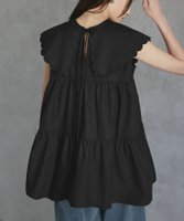 【ガール/GIRL】のスカラップビックカラーティアードチュニック丈ブラウス【洗える】 人気、トレンドファッション・服の通販 founy(ファニー) ファッション Fashion レディースファッション Fashion for Women トップス・カットソー Cut & Sew Tops シャツ・ブラウス・オフィスカジュアル Elegant Blouses & Button-Ups ギャザー Gathered, Ruffled スカラップ Scallop, Scalloped Edge ティアード Tiered, Tiered Style ノースリーブ Sleeveless, No-Sleeve リボン Ribbon, Bow 洗える Machine Washable |ID:prp329100004565117