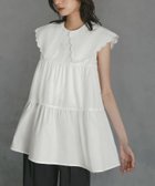 【ガール/GIRL】のスカラップビックカラーティアードチュニック丈ブラウス【洗える】 人気、トレンドファッション・服の通販 founy(ファニー) ファッション Fashion レディースファッション Fashion for Women トップス・カットソー Cut & Sew Tops シャツ・ブラウス・オフィスカジュアル Elegant Blouses & Button-Ups ギャザー Gathered, Ruffled スカラップ Scallop, Scalloped Edge ティアード Tiered, Tiered Style ノースリーブ Sleeveless, No-Sleeve リボン Ribbon, Bow 洗える Machine Washable thumbnail OWH|ID: prp329100004565117 ipo3291000000033404886
