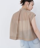 【ナチュラル ビューティー ベーシック/NATURAL BEAUTY BASIC】のシアークロップドブラウス 人気、トレンドファッション・服の通販 founy(ファニー) ファッション Fashion レディースファッション Fashion for Women トップス・カットソー Cut & Sew Tops シャツ・ブラウス・オフィスカジュアル Elegant Blouses & Button-Ups コンパクト Compact, Small Size トレンド Trend, Trending Now バランス Balance, Style Balance フレア Flare, Flared 夏 Summer 羽織 Haori, Light Jacket thumbnail サンドベージュ|ID: prp329100004565121 ipo3291000000033098011