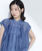 【ナチュラル ビューティー ベーシック/NATURAL BEAUTY BASIC】のシアークロップドブラウス 人気、トレンドファッション・服の通販 founy(ファニー) ファッション Fashion レディースファッション Fashion for Women トップス・カットソー Cut & Sew Tops シャツ・ブラウス・オフィスカジュアル Elegant Blouses & Button-Ups コンパクト Compact, Small Size トレンド Trend, Trending Now バランス Balance, Style Balance フレア Flare, Flared 夏 Summer 羽織 Haori, Light Jacket thumbnail ダークブルー|ID: prp329100004565121 ipo3291000000033098012