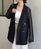 【ゼヴォン/Thevon】のGOLDボタンメッシュテーラードジャケット 人気、トレンドファッション・服の通販 founy(ファニー) ファッション Fashion レディースファッション Fashion for Women アウター Coat / Outerwear Collection レディースジャケット・軽アウター Jackets テーラードジャケット / 通勤・きれいめスタイル Tailored Jackets & Blazers 2025年 2025 2025春夏・S/S Spring/Summer 2025 SS25 ジャケット Jacket, Outerwear メッシュ Mesh, Net Fabric 夏 Summer 春 Spring S/S・春夏 SS, Spring/Summer, Warm Season thumbnail ネイビー|ID: prp329100004565124 ipo3291000000032647516