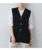 【インディヴィ/INDIVI】の春SALE!【コットンペーパー素材】ニットジレカーディガン ブラック|ID: prp329100004565130 ipo3291000000032325318
