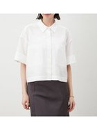 【ミラオーウェン/Mila Owen】の【ウォッシャブル】クロップドハーフスリーブシャツ WHT[001]|ID: prp329100004565133 ipo3291000000032645607