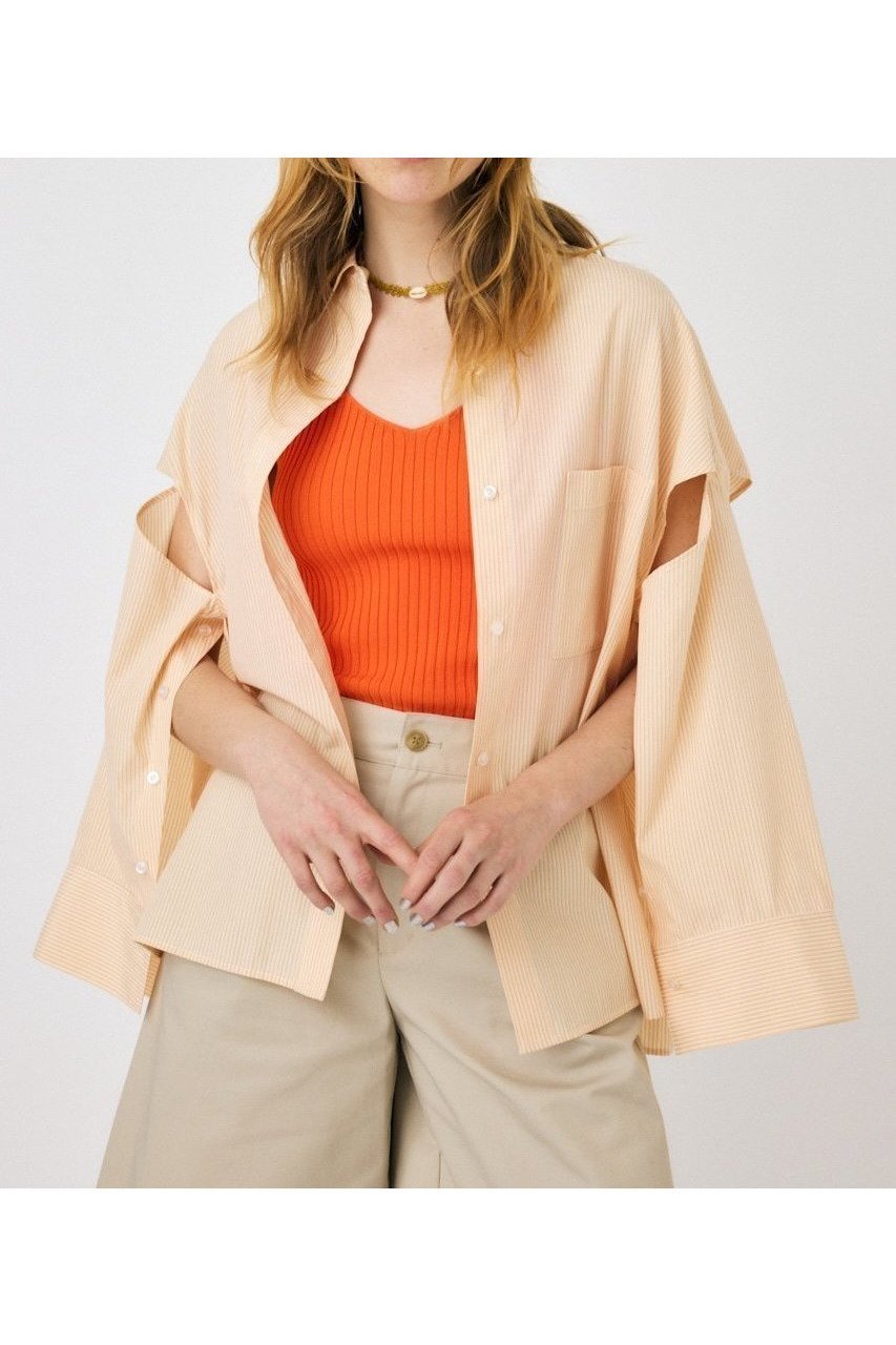 【マウジー/moussy】のARM SLIT OVER シャツ インテリア・キッズ・メンズ・レディースファッション・服の通販 founy(ファニー) 　ファッション　Fashion　レディースファッション　WOMEN　トップス・カットソー　Tops/Tshirt　シャツ/ブラウス　Shirts/Blouses　ストライプ　Stripe　スリット　Slit　ベーシック　Basic　ORG|ID: prp329100004565143 ipo3291000000032284843
