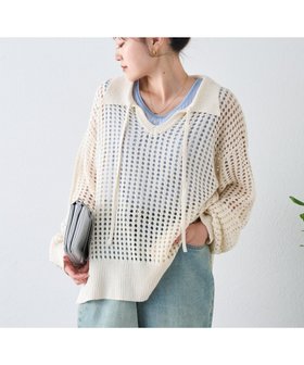 【チャオパニックティピー/CIAOPANIC TYPY】のメッシュ襟付きスキッパーニット 人気、トレンドファッション・服の通販 founy(ファニー) ファッション Fashion レディースファッション WOMEN トップス・カットソー Tops/Tshirt ニット Knit Tops おすすめ Recommend インナー Inner キャミソール Camisole スキッパー Skipper スラックス Slacks スリット Slit デニム Denim トレンド Trend メッシュ Mesh |ID:prp329100004565163