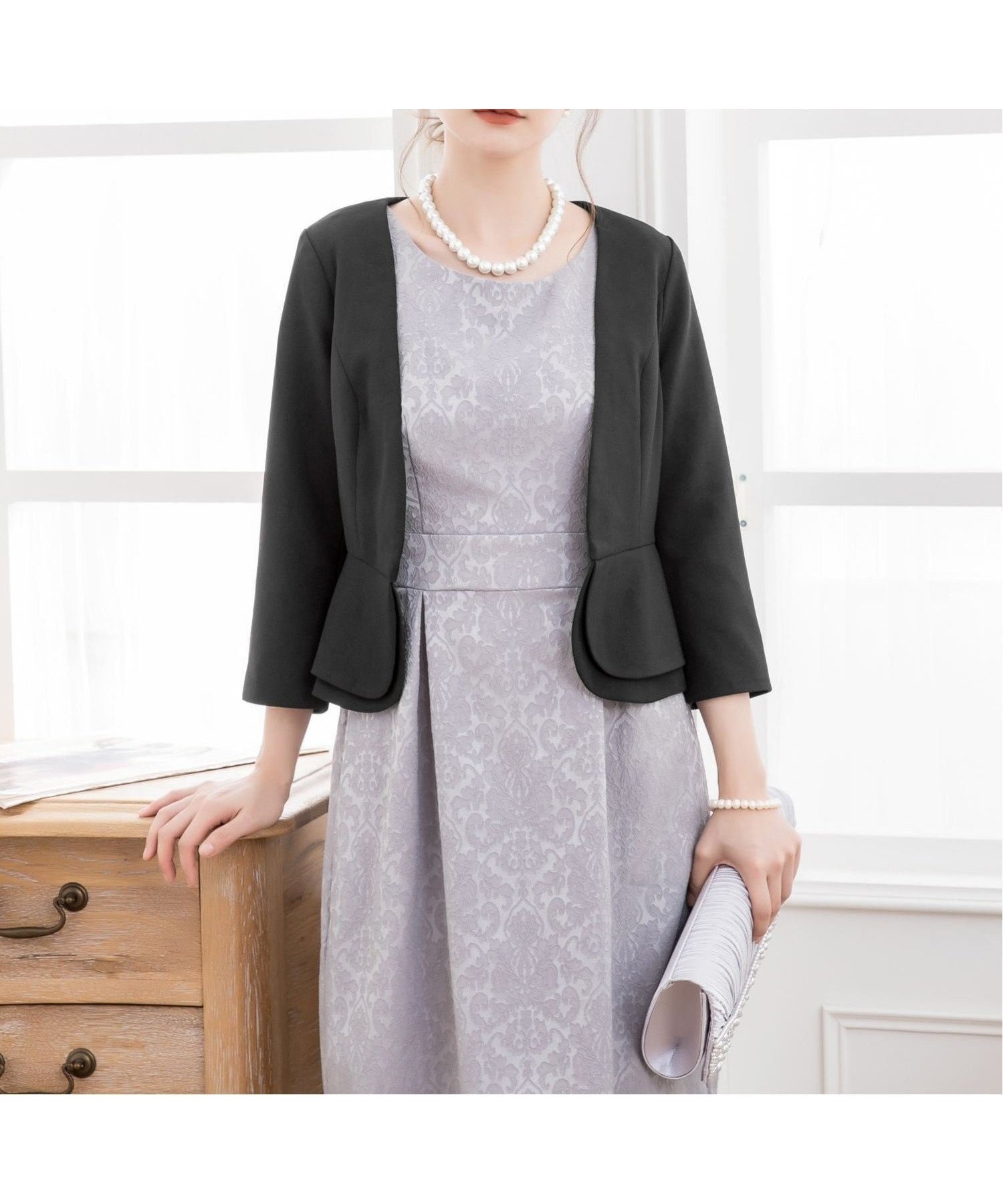 【ドレス/DRESS+】のぺプラジャケット風パーティーボレロ インテリア・キッズ・メンズ・レディースファッション・服の通販 founy(ファニー) 　ファッション　Fashion　レディースファッション　Ladies' Fashion Online　アウター　Coat Outerwear　ジャケット　Jackets　ボレロ　Bolero jackets　スリット　Slit　トレンド　Trend　ペプラム　Peplum　ボレロ　Bolero　おすすめ　Recommend　入学式　Entrance Ceremony　卒業式　Graduation Ceremony　結婚式　Wedding Ceremony　ビジネス 仕事 通勤　Business　ブラック|ID: prp329100004565175 ipo3291000000032610380