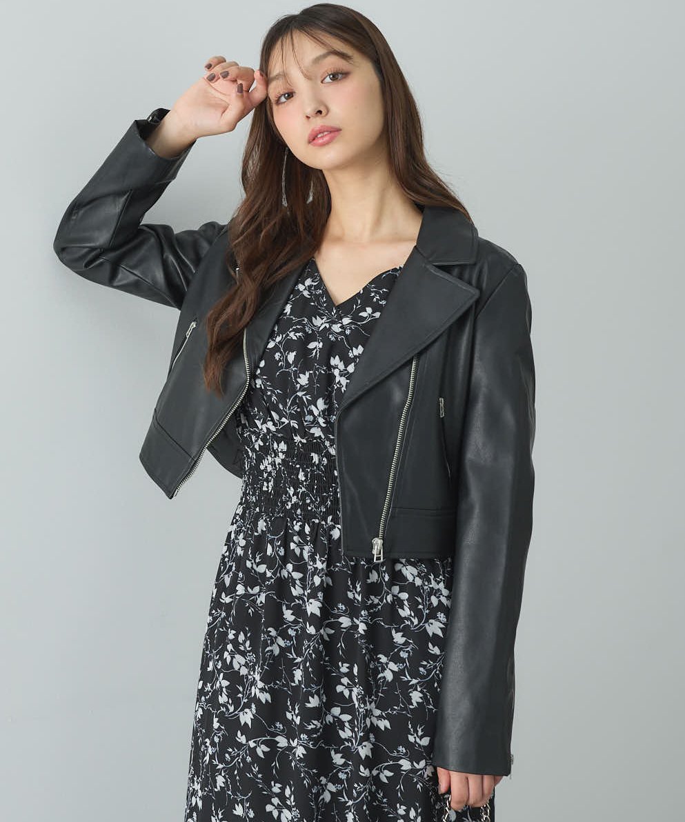 【イング/INGNI】の【WEB限定】クロップド丈ライダースジャケット インテリア・キッズ・メンズ・レディースファッション・服の通販 founy(ファニー) 　ファッション　Fashion　レディースファッション　WOMEN　アウター　Coat Outerwear　ジャケット　Jackets　ライダース　Riders Jacket　クロップド　Cropped　コンパクト　Compact　スタイリッシュ　Stylish　バランス　Balance　フェイクレザー　Faux Leather　ベーシック　Basic　ポケット　Pocket　ライダースジャケット　Riders Jacket　クロ|ID: prp329100004565188 ipo3291000000032285313