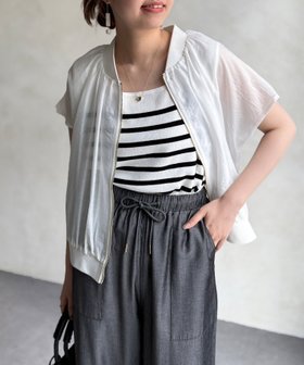 【シェトワ/Chez toi】の半袖ブルゾン 人気、トレンドファッション・服の通販 founy(ファニー) ファッション Fashion レディースファッション WOMEN アウター Coat Outerwear ブルゾン Blouson/Jackets カットソー Cut And Sew シアー Sheer シンプル Simple デニム Denim バランス Balance フェミニン Feminine ブルゾン Blouson 半袖 Short Sleeve メッシュ Mesh リラックス Relax プチプライス・低価格 Affordable おすすめ Recommend エレガント 上品 Elegant |ID:prp329100004565207