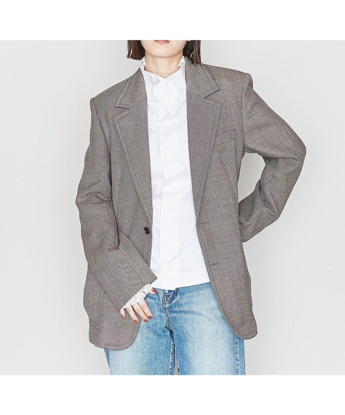 【その他のブランド/Other】のASTRAET シャークスキン ベルテッド テーラードジャケット インテリア・キッズ・メンズ・レディースファッション・服の通販 founy(ファニー) https://founy.com/ ファッション Fashion レディースファッション WOMEN アウター Coat Outerwear ジャケット Jackets テーラードジャケット Tailored Jackets ジャケット Jacket セットアップ Set Up デニム Denim ボトム Bottom ポケット Pocket マニッシュ Mannish |ID: prp329100004565217 ipo3291000000032285485