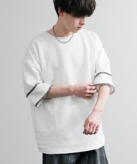 【ロッキーモンロー/Rocky Monroe】のオーバーサイズマトラッセ袖ライン半袖Tシャツ 人気、トレンドファッション・服の通販 founy(ファニー) ファッション Fashion レディースファッション WOMEN トップス・カットソー Tops/Tshirt シャツ/ブラウス Shirts/Blouses ロング / Tシャツ T-Shirts 軽量 Lightweight バランス Balance ベーシック Basic 半袖 Short Sleeve メンズ Mens リラックス Relax ルーズ Loose ワイド Wide 再入荷 Restock/Back In Stock/Re Arrival おすすめ Recommend エレガント 上品 Elegant |ID:prp329100004565241