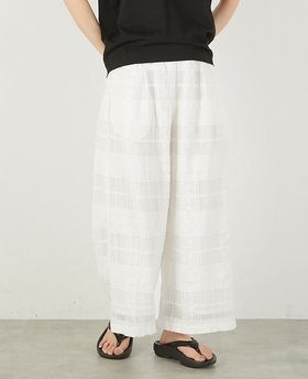 【メルローズ クレール/MELROSE claire】の【LOURMARIN】シアーチェックイージーワイドキュロット 人気、トレンドファッション・服の通販 founy(ファニー) ファッション Fashion レディースファッション Fashion for Women スカート Skirts シンプル Simple, Minimal リラックス Relax, Relaxed Fit |ID:prp329100004565264