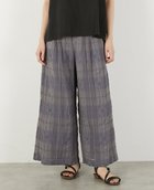 【メルローズ クレール/MELROSE claire】の【LOURMARIN】シアーチェックイージーワイドキュロット 人気、トレンドファッション・服の通販 founy(ファニー) ファッション Fashion レディースファッション Fashion for Women スカート Skirts シンプル Simple, Minimal リラックス Relax, Relaxed Fit thumbnail グレー|ID: prp329100004565264 ipo3291000000032767412