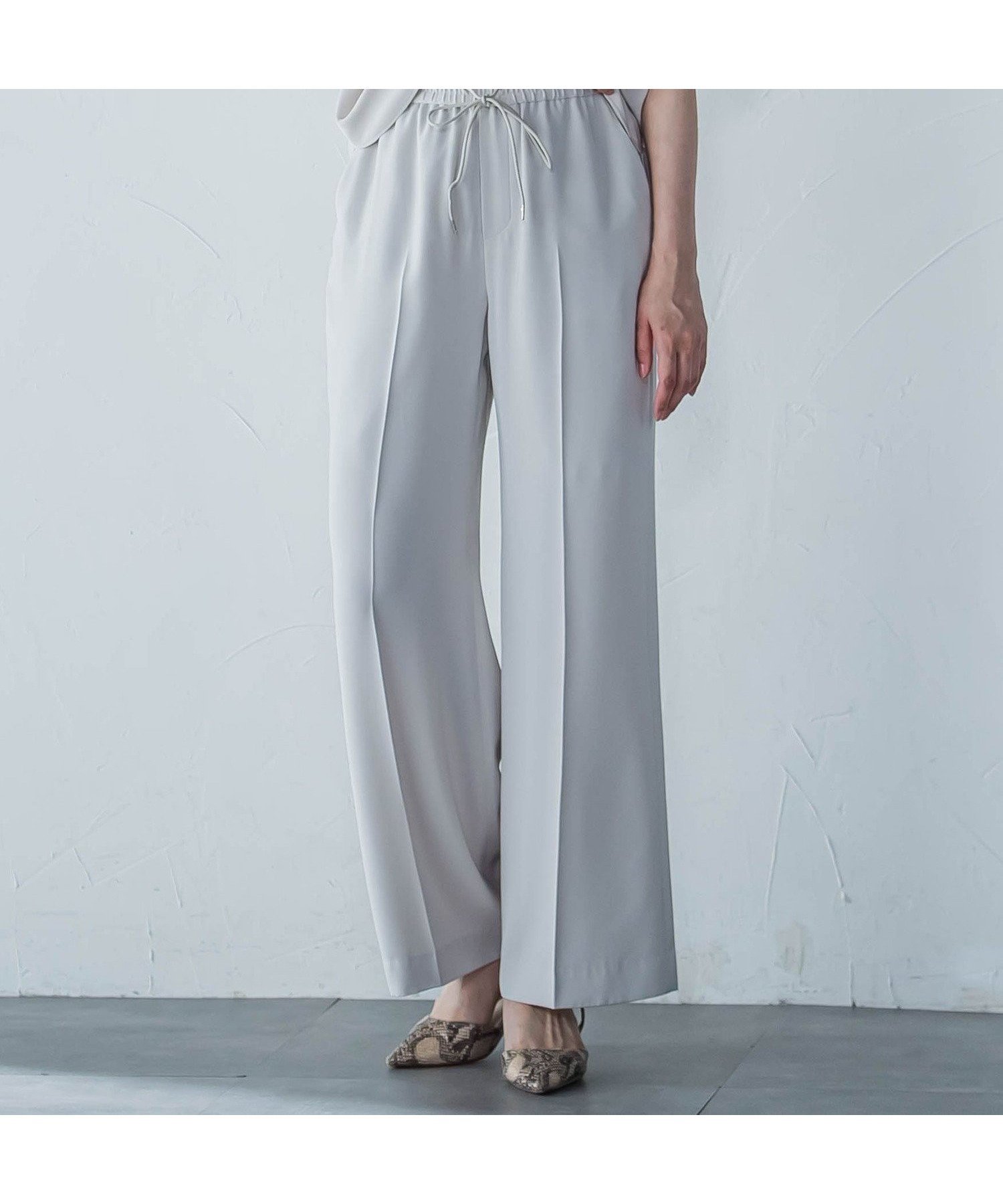 【ロートレ アモン/LAUTRE AMONT】の【WEB限定】【11号あり】接触冷感リラックスパンツ≪セットアップ対応/洗える≫ インテリア・キッズ・メンズ・レディースファッション・服の通販 founy(ファニー) 　ファッション　Fashion　レディースファッション　Ladies' Fashion Online　セットアップ　Setup　パンツ　Pants　おすすめ　Recommend　オケージョン　Occasion　サテン　Satin　ストレッチ　Stretch　ストレート　Straight　セットアップ　Set Up　センター　Center　ベーシック　Basic　リラックス　Relax　ワイド　Wide　エレガント 上品　Elegant　洗える　Washable　ベージュ|ID: prp329100004565288 ipo3291000000032664049