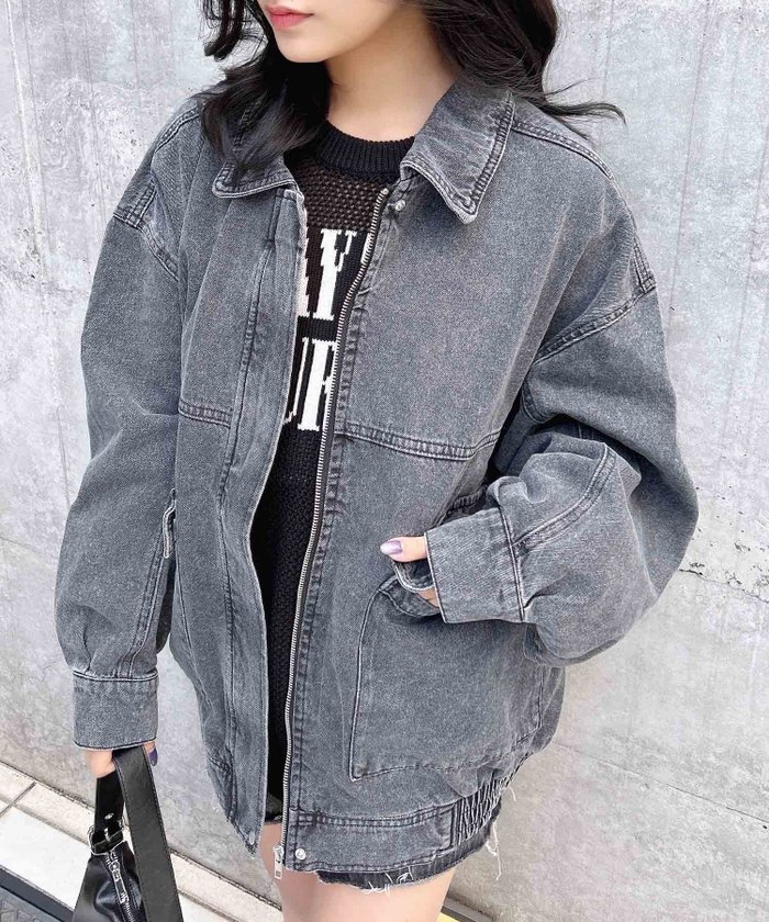 【イング/INGNI】のBIGデニムZIPジャケット(セットアップ対応) インテリア・キッズ・メンズ・レディースファッション・服の通販 founy(ファニー) https://founy.com/ ファッション Fashion レディースファッション WOMEN アウター Coat Outerwear ジャケット Jackets ケミカル Chemical ジップ Zip ジャケット Jacket スマホ Smartphone セットアップ Set Up デニム Denim フラップ Flap フロント Front ポケット Pocket リラックス Relax |ID: prp329100004565618 ipo3291000000032288750