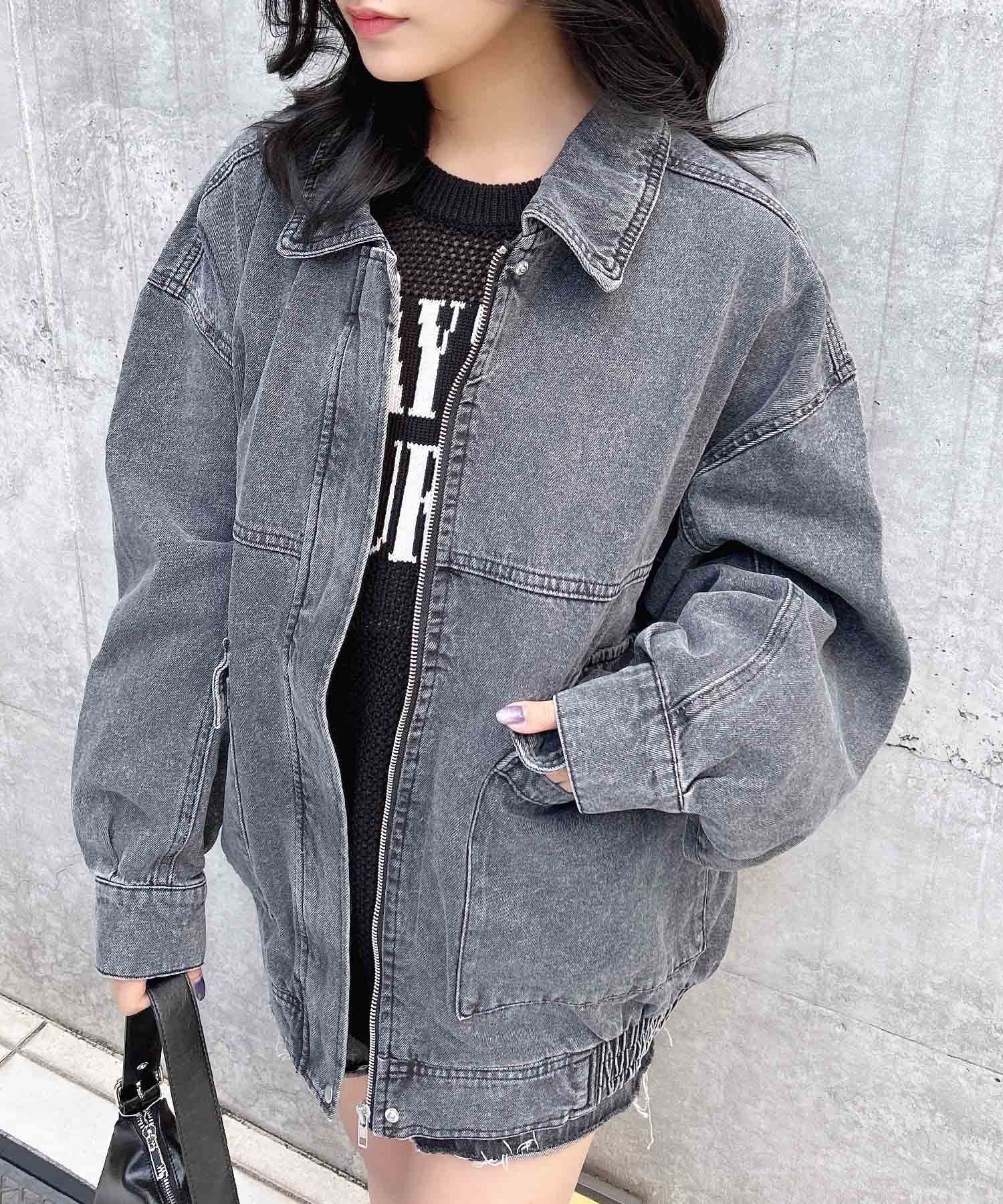 【イング/INGNI】のBIGデニムZIPジャケット(セットアップ対応) 人気、トレンドファッション・服の通販 founy(ファニー) 　ファッション　Fashion　レディースファッション　WOMEN　アウター　Coat Outerwear　ジャケット　Jackets　ケミカル　Chemical　ジップ　Zip　ジャケット　Jacket　スマホ　Smartphone　セットアップ　Set Up　デニム　Denim　フラップ　Flap　フロント　Front　ポケット　Pocket　リラックス　Relax　 other-1|ID: prp329100004565618 ipo3291000000032288750