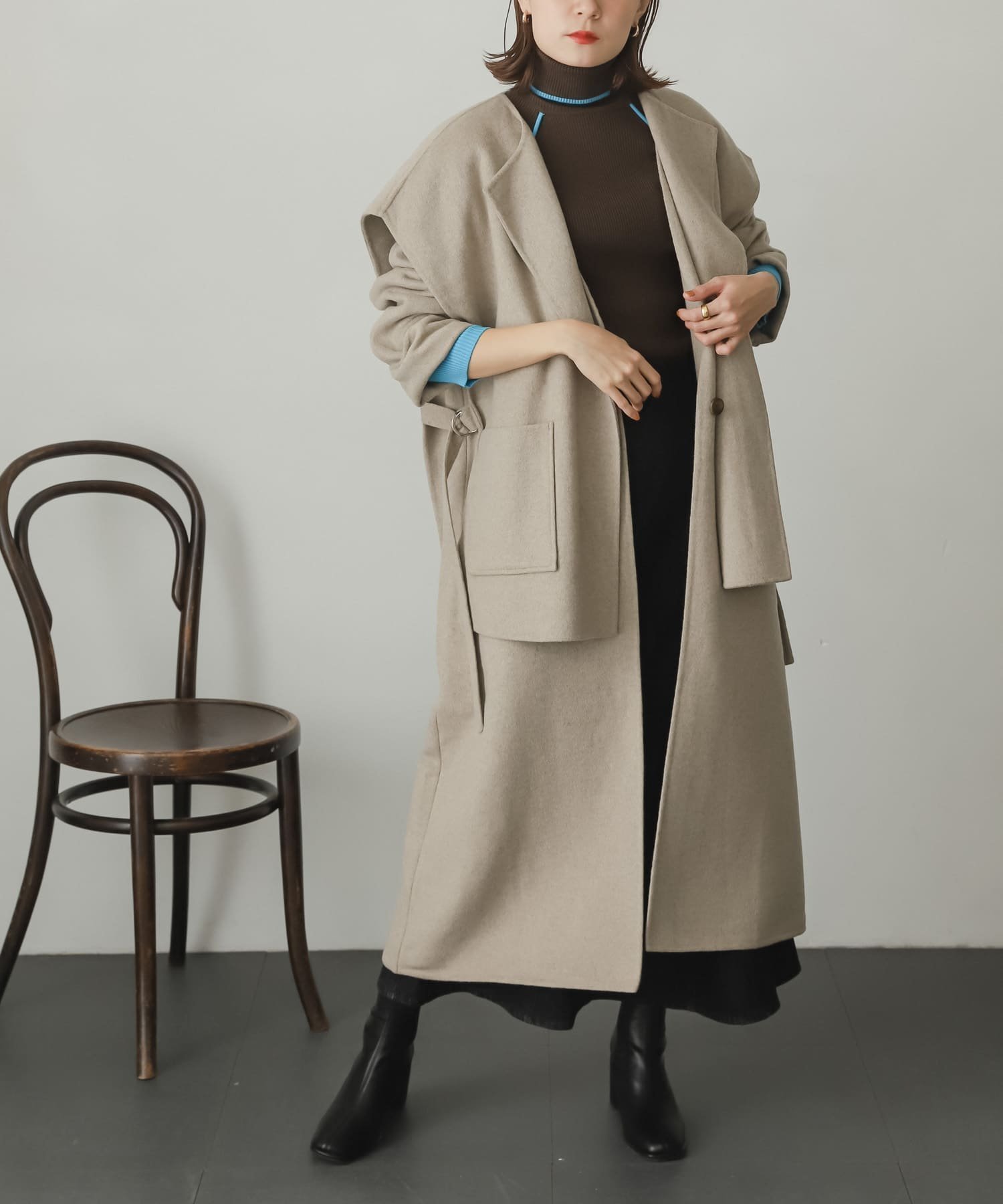 【センスオブプレイス/SENSE OF PLACE by URBAN RESEARCH】のMULTIWAYベストレイヤードコート インテリア・キッズ・メンズ・レディースファッション・服の通販 founy(ファニー) 　ファッション　Fashion　レディースファッション　WOMEN　アウター　Coat Outerwear　コート　Coats　トレンド　Trend　ベスト　Vest　GREIGE|ID: prp329100004565653 ipo3291000000032289043
