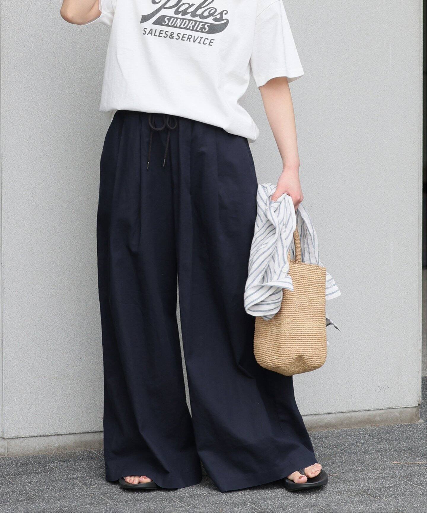 【ジャーナルスタンダード レリューム/JOURNAL STANDARD relume】の《追加2》リネンコットンワイドギャザーパンツ インテリア・キッズ・メンズ・レディースファッション・服の通販 founy(ファニー) 　ファッション　Fashion　レディースファッション　Fashion for Women　パンツ　Pants & Trousers　2025年　2025　2025春夏・S/S　Spring/Summer 2025 SS25　ネイビー|ID: prp329100004565657 ipo3291000000032608270