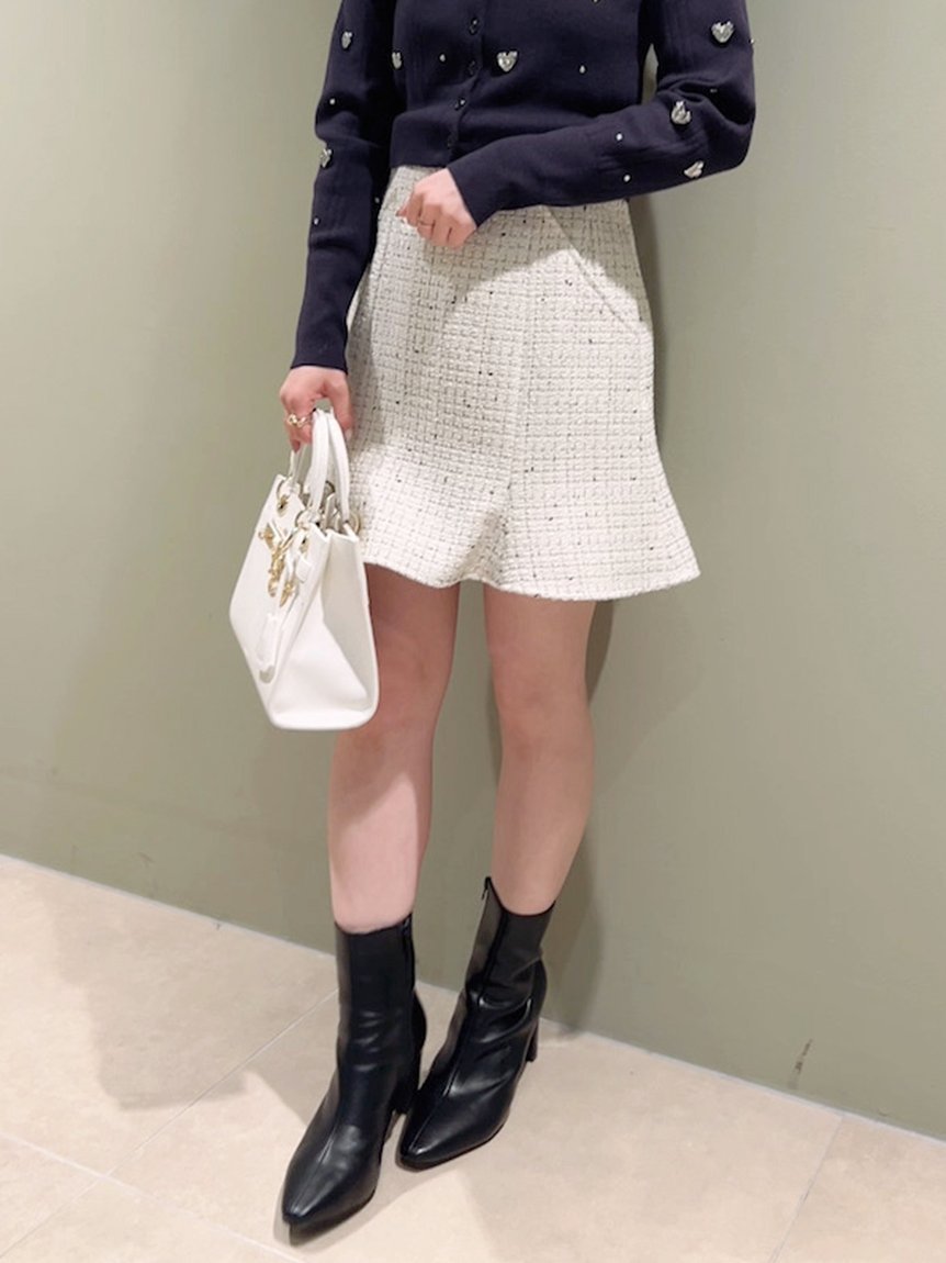 【スナイデル/SNIDEL】のヘムフレアスカショーパン インテリア・キッズ・メンズ・レディースファッション・服の通販 founy(ファニー) 　ファッション　Fashion　レディースファッション　Fashion for Women　ツイード　Twill, Twill Weave　フレア　Flare, Flared　定番　Standard, Basic Item　IVR[003]|ID: prp329100004565663 ipo3291000000033143871