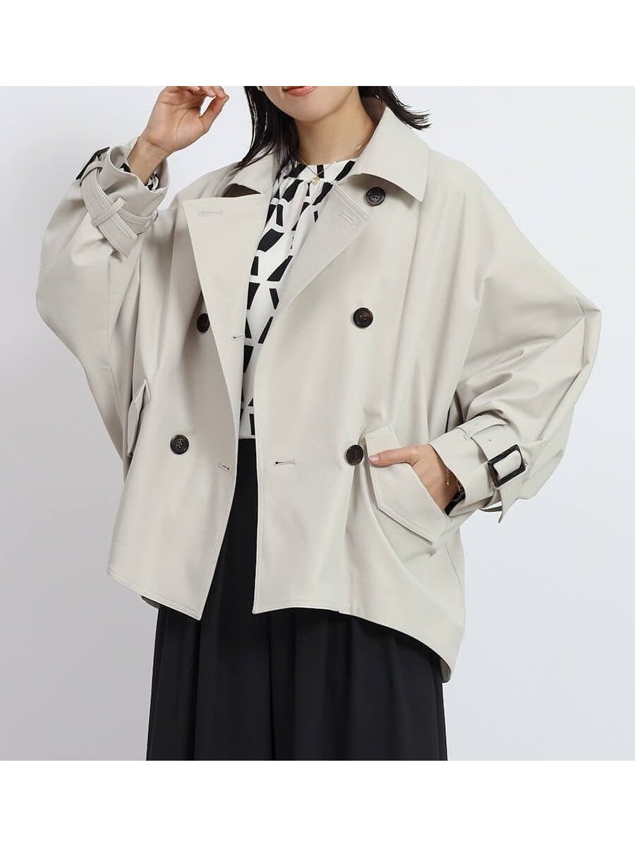 【ヴァン/Vin】のトレンチデザインドルマンコート インテリア・キッズ・メンズ・レディースファッション・服の通販 founy(ファニー) 　ファッション　Fashion　レディースファッション　WOMEN　アウター　Coat Outerwear　コート　Coats　おすすめ　Recommend　オケージョン　Occasion　トレンチ　Trench　ブローチ　Brooch　ヘムライン　Hemline　マニッシュ　Mannish　ビジネス 仕事 通勤　Business　ベージュ|ID: prp329100004565680 ipo3291000000032289228