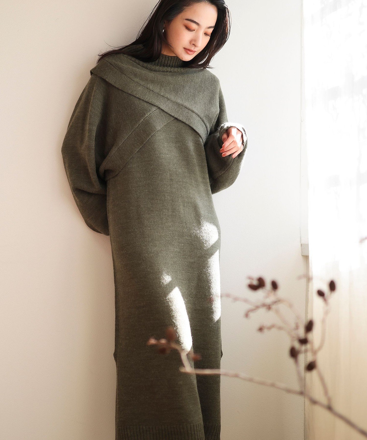 【その他のブランド/Other】のレイヤード ニットワンピース(手洗い可能) 人気、トレンドファッション・服の通販 founy(ファニー) 　ファッション　Fashion　レディースファッション　Fashion for Women　ワンピース　Dresses　ニットワンピース　Knit Dresses　インナー　Innerwear　カットソー　Cut and Sewn Top　ショート　Short, Short Length　シンプル　Simple, Minimal　スリット　Slit, Slit Detail　ノースリーブ　Sleeveless, No-Sleeve　長袖　Long Sleeve, Full Sleeve　ハイネック　High Neck, Mock Neck　ミドル　Middle Length, Mid Height　リラックス　Relax, Relaxed Fit　ロング　Long, Long-Length　おすすめ　Recommended / Our Picks　 other-1|ID: prp329100004565688 ipo3291000000033650665