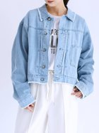 【ラシュッド/LASUD】のシンチバックデニムジャケット ブルー|ID: prp329100004565706 ipo3291000000032692929