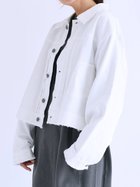【ラシュッド/LASUD】のシンチバックデニムジャケット オフホワイト|ID: prp329100004565706 ipo3291000000032692930