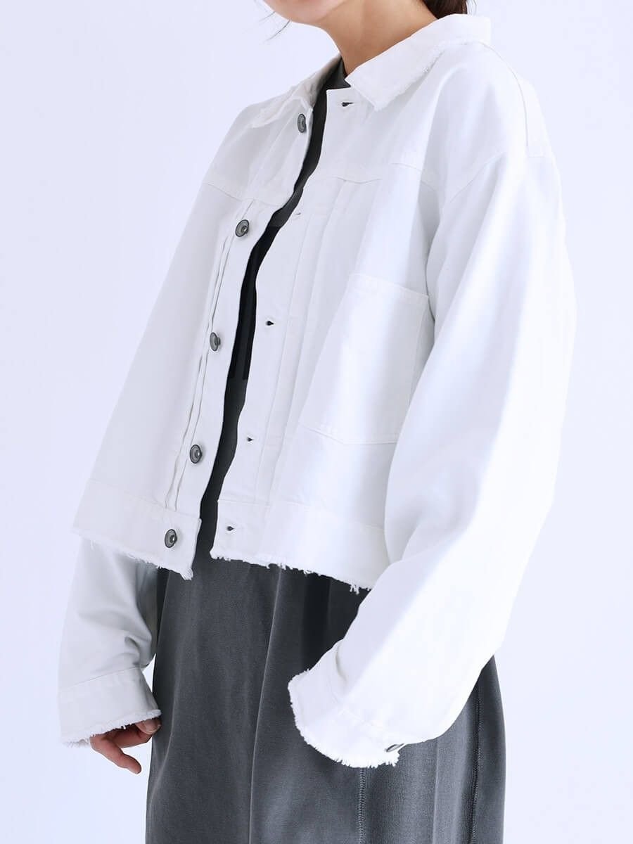 【ラシュッド/LASUD】のシンチバックデニムジャケット インテリア・キッズ・メンズ・レディースファッション・服の通販 founy(ファニー) 　ファッション　Fashion　レディースファッション　Fashion for Women　アウター　Coat / Outerwear Collection　レディースジャケット・軽アウター　Jackets　デニムジャケット / カジュアルアウター　Denim Jackets　インナー　Innerwear　ジャケット　Jacket, Outerwear　デニム　Denim, Jeans Material　トレンド　Trend, Trending Now　ロング　Long, Long-Length　オフホワイト|ID: prp329100004565706 ipo3291000000032692930
