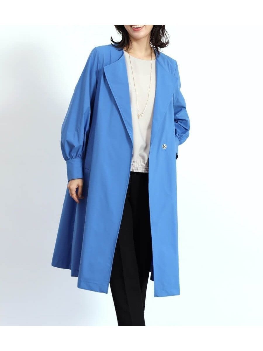 【ヴァン/Vin】のAラインライトコート インテリア・キッズ・メンズ・レディースファッション・服の通販 founy(ファニー) 　ファッション　Fashion　レディースファッション　Ladies' Fashion Online　アウター　Coat Outerwear　コート　Coats　おすすめ　Recommend　ギャザー　Gather　シューズ　Shoes　ストレッチ　Stretch　スニーカー　Sneakers　スリーブ　Sleeve　セレモニー　Ceremony　フォルム　Form　フラット　Flat　リラックス　Relax　ビジネス 仕事 通勤　Business　ブルー|ID: prp329100004565710 ipo3291000000032692945