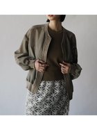 【ラシュッド/LASUD】のリネンライクシアーMA-1ブルゾン カーキ|ID: prp329100004565712 ipo3291000000032449408
