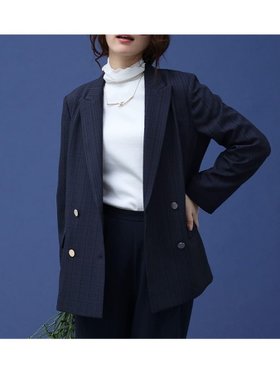 【ヴァン/Vin】のチェックジャガードダブルジャケット 人気、トレンドファッション・服の通販 founy(ファニー) ファッション Fashion レディースファッション WOMEN アウター Coat Outerwear ジャケット Jackets おすすめ Recommend ジャカード Jacquard ジャケット Jacket チェック Check フェミニン Feminine フレア Flare エレガント 上品 Elegant |ID:prp329100004565725