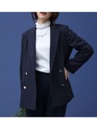 【ヴァン/Vin】のチェックジャガードダブルジャケット 人気、トレンドファッション・服の通販 founy(ファニー) ファッション Fashion レディースファッション WOMEN アウター Coat Outerwear ジャケット Jackets おすすめ Recommend ジャカード Jacquard ジャケット Jacket チェック Check フェミニン Feminine フレア Flare エレガント 上品 Elegant thumbnail ネイビー|ID: prp329100004565725 ipo3291000000032289484