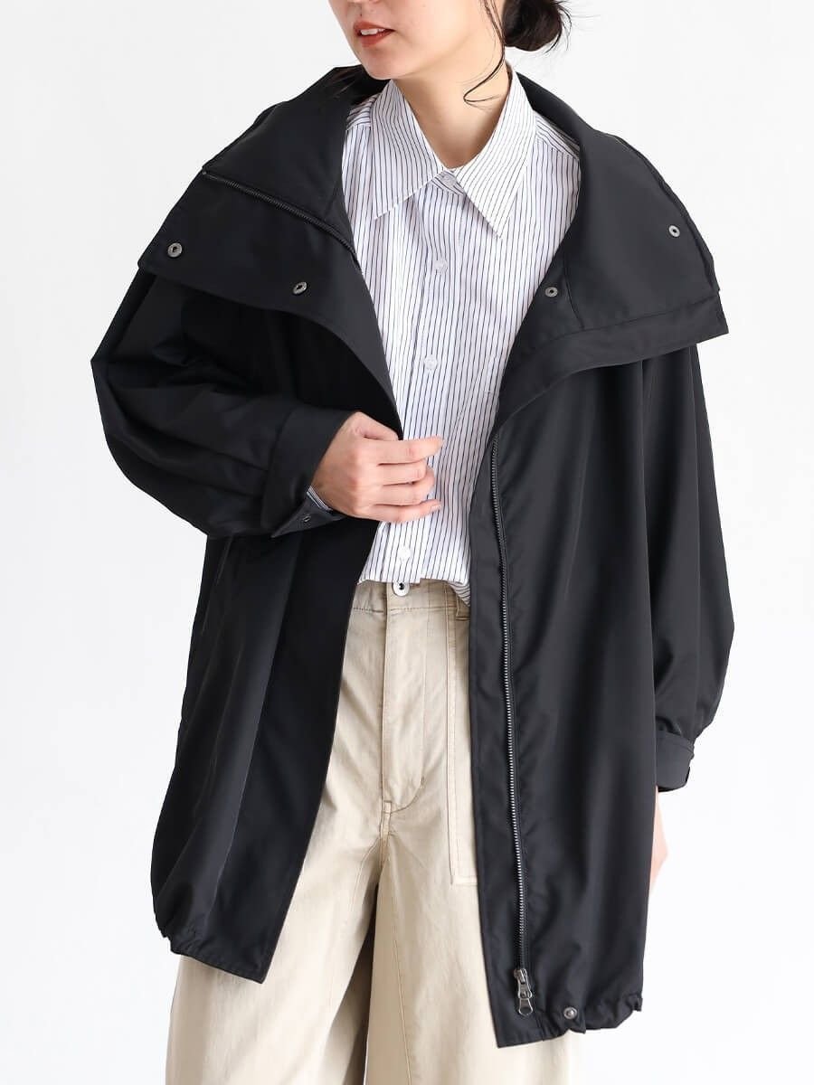 【ラシュッド/LASUD】のスタンドカラーブルゾン インテリア・キッズ・メンズ・レディースファッション・服の通販 founy(ファニー) 　ファッション　Fashion　レディースファッション　Fashion for Women　アウター　Coat / Outerwear Collection　ブルゾンジャケット・スポーティアウター　Blouson Jackets　おすすめ　Recommended / Our Picks　スタンド　Stand Collar, Upright Stand　ブルゾン　Blouson, Bomber Jacket　ミリタリー　Military, Army Style　今季　This Season, Current Season　ブラック|ID: prp329100004565729 ipo3291000000032661255