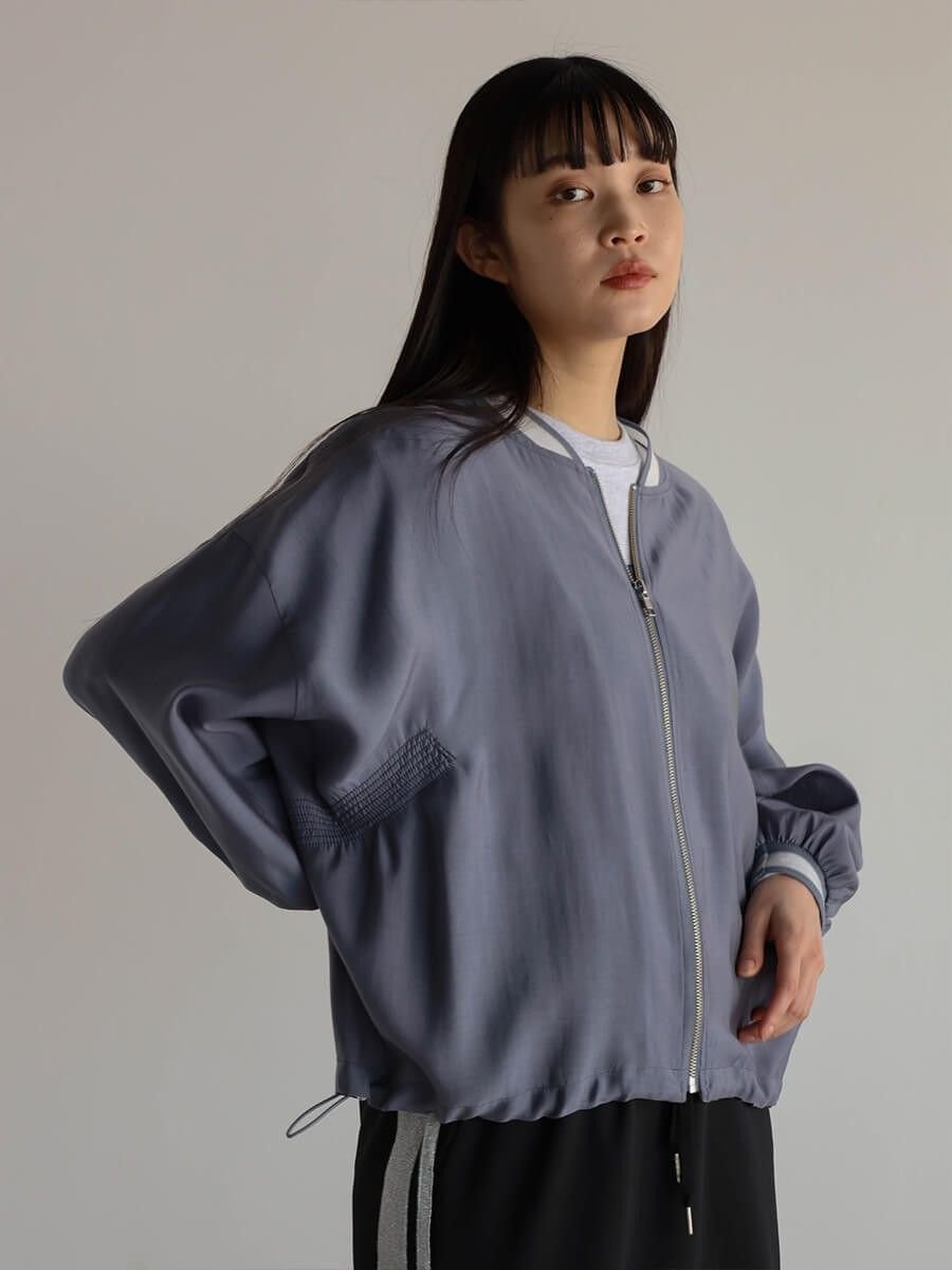 【ラシュッド/LASUD】のドロストデザインシアーブルゾン 人気、トレンドファッション・服の通販 founy(ファニー) 　ファッション　Fashion　レディースファッション　Fashion for Women　アウター　Coat / Outerwear Collection　ブルゾンジャケット・スポーティアウター　Blouson Jackets　おすすめ　Recommended / Our Picks　インナー　Innerwear　ギャザー　Gathered, Ruffled　シアー　Sheer, See-Through　スリーブ　Sleeve, Long Sleeve / Short Sleeve　ブルゾン　Blouson, Bomber Jacket　ロング　Long, Long-Length　 other-1|ID: prp329100004565739 ipo3291000000032449507