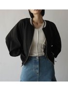 【ラシュッド/LASUD】のドロストデザインシアーブルゾン ブラック|ID: prp329100004565739 ipo3291000000032449510