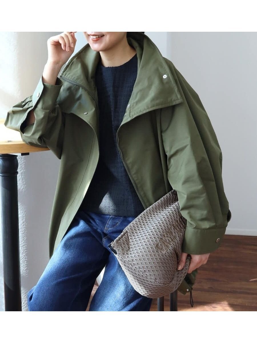【ラシュッド/LASUD】のスタンドカラーブルゾン インテリア・キッズ・メンズ・レディースファッション・服の通販 founy(ファニー) 　ファッション　Fashion　レディースファッション　Fashion for Women　アウター　Coat / Outerwear Collection　ブルゾンジャケット・スポーティアウター　Blouson Jackets　おすすめ　Recommended / Our Picks　スタンド　Stand Collar, Upright Stand　ブルゾン　Blouson, Bomber Jacket　ミリタリー　Military, Army Style　ワイヤー　Wire, Wired Bra　今季　This Season, Current Season　カーキ|ID: prp329100004565765 ipo3291000000032661099