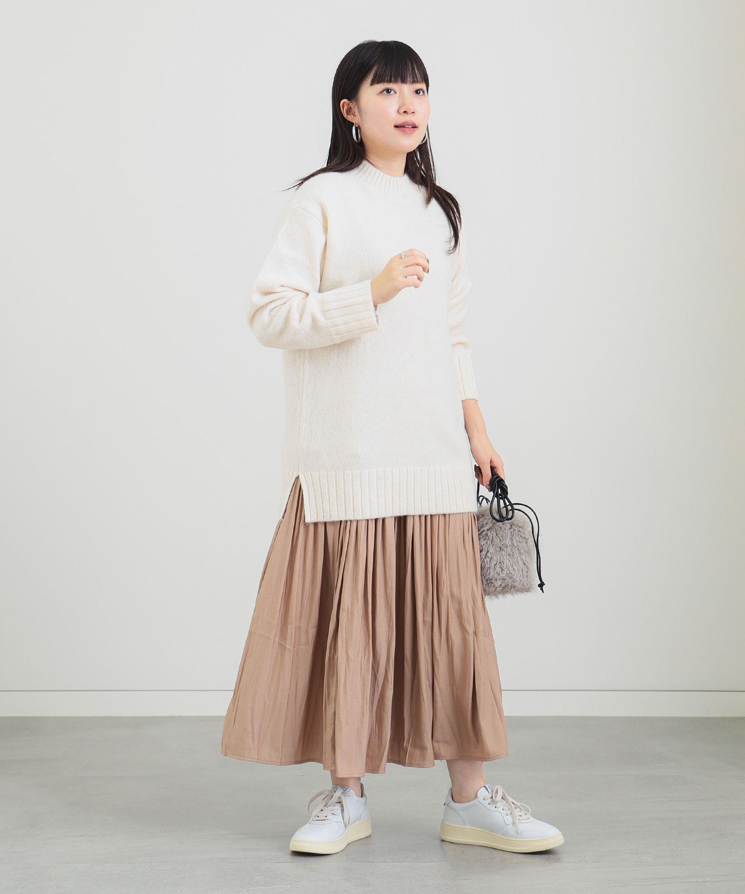【その他のブランド/Other】のニット * インナーキャミワンピース セット(S~M) インテリア・キッズ・メンズ・レディースファッション・服の通販 founy(ファニー) 　ファッション　Fashion　レディースファッション　WOMEN　ワンピース　Dress　キャミワンピース　No Sleeve Dresses　インナー　Inner　キャミワンピース　Cami Dress　シャーリング　Shirring　シンプル　Simple　センター　Center　チュニック　Tunic　リラックス　Relax　秋　Autumn/Fall　IVORY*BEIGE|ID: prp329100004565766 ipo3291000000032289703