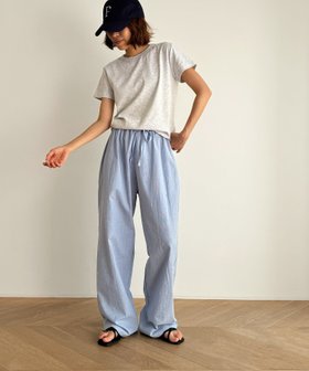 【キャナルジーン/CANAL JEAN】のCALL MY NAME ストライプイージーパンツ 人気、トレンドファッション・服の通販 founy(ファニー) ファッション Fashion レディースファッション WOMEN パンツ Pants おすすめ Recommend シンプル Simple ストライプ Stripe ドローコード Draw Cord ポケット Pocket |ID:prp329100004565770