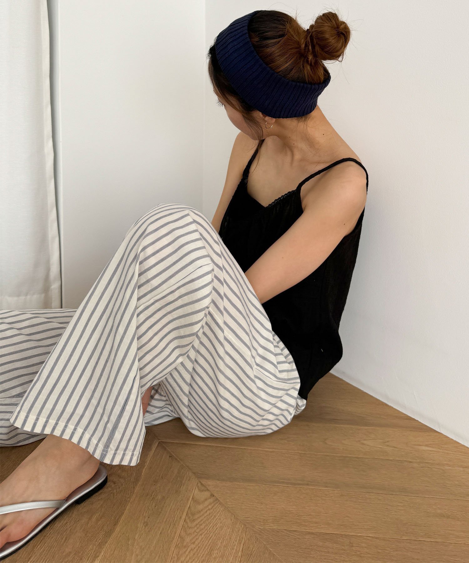 【キャナルジーン/CANAL JEAN】のCALL MY NAME ストライプイージーパンツ インテリア・キッズ・メンズ・レディースファッション・服の通販 founy(ファニー) 　ファッション　Fashion　レディースファッション　WOMEN　パンツ　Pants　おすすめ　Recommend　シンプル　Simple　ストライプ　Stripe　ドローコード　Draw Cord　ポケット　Pocket　アイボリー|ID: prp329100004565770 ipo3291000000032289724
