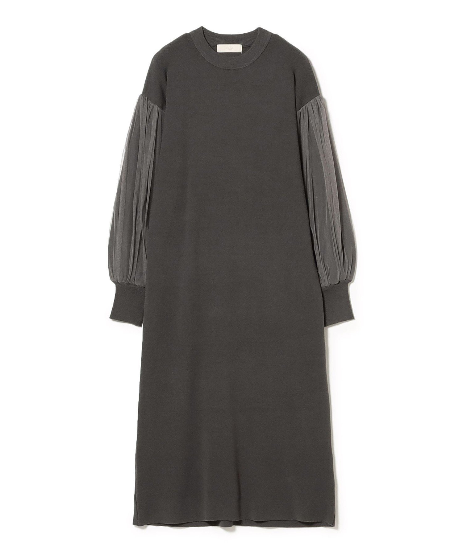【その他のブランド/Other】の袖チュール ニット ワンピース 人気、トレンドファッション・服の通販 founy(ファニー) 　ファッション　Fashion　レディースファッション　WOMEN　ワンピース　Dress　ニットワンピース　Knit Dresses　オケージョン　Occasion　チュール　Tulle　ドッキング　Docking　 other-1|ID: prp329100004565784 ipo3291000000032289793
