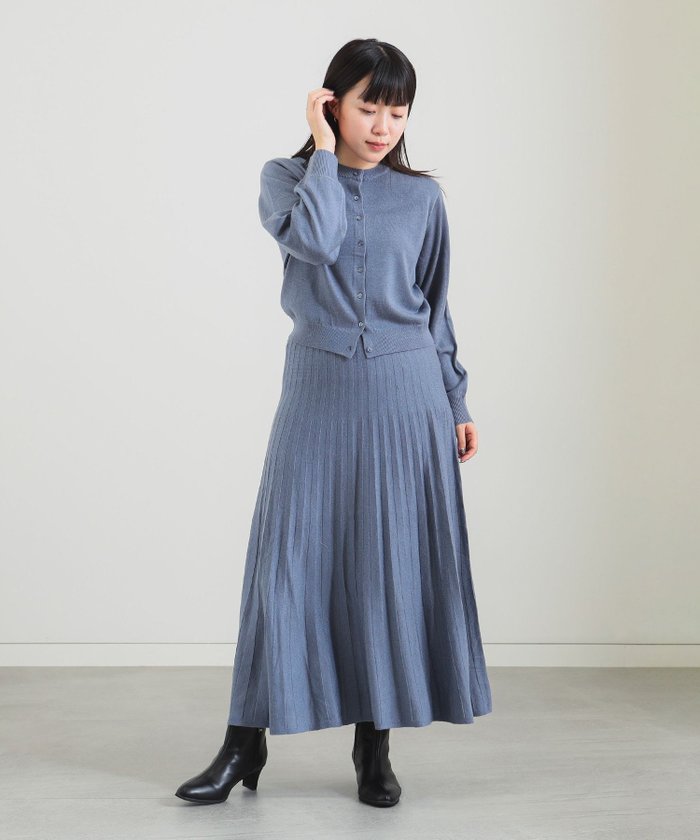 【その他のブランド/Other】のニット カーディガン * スカート セット インテリア・キッズ・メンズ・レディースファッション・服の通販 founy(ファニー) https://founy.com/ ファッション Fashion レディースファッション WOMEN スカート Skirt カーディガン Cardigan プリーツ Pleats ロング Long エレガント 上品 Elegant |ID: prp329100004565787 ipo3291000000032289802