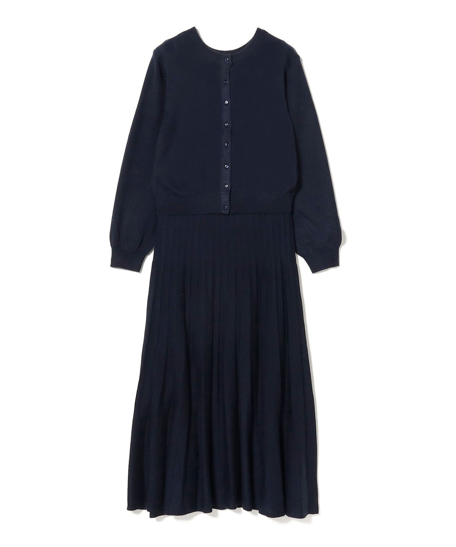 【その他のブランド/Other】のニット カーディガン * スカート セット インテリア・キッズ・メンズ・レディースファッション・服の通販 founy(ファニー) 　ファッション　Fashion　レディースファッション　WOMEN　スカート　Skirt　カーディガン　Cardigan　プリーツ　Pleats　ロング　Long　エレガント 上品　Elegant　NAVY|ID: prp329100004565787 ipo3291000000032289806