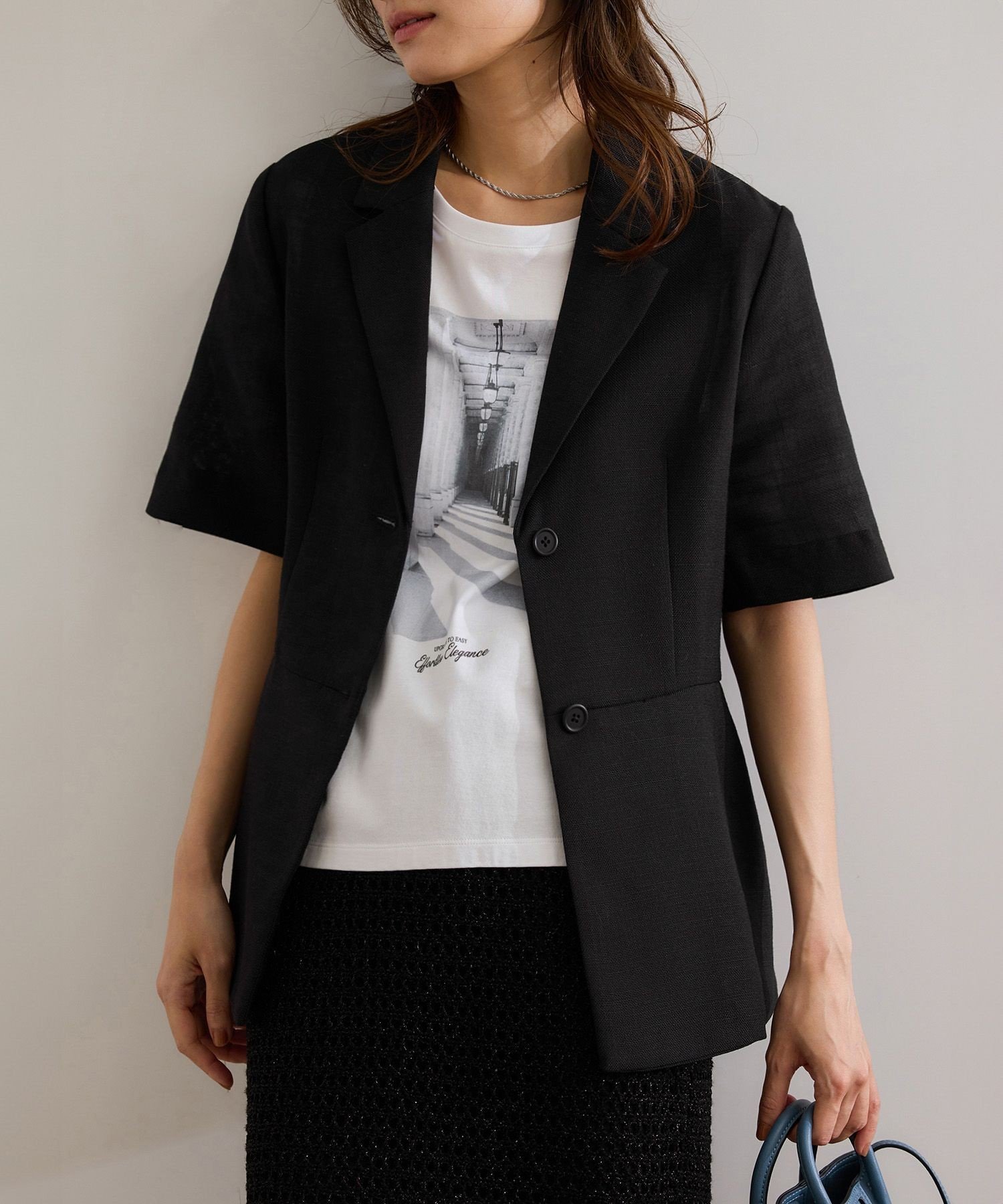 【ロペ/ROPE'】のリネンライク ベルテッドジャケット【セットアップ対応】 人気、トレンドファッション・服の通販 founy(ファニー) 　ファッション　Fashion　レディースファッション　WOMEN　アウター　Coat Outerwear　ジャケット　Jackets　おすすめ　Recommend　シェイプ　Shape　ジャケット　Jacket　スタイリッシュ　Stylish　セットアップ　Set Up　ポケット　Pocket　リネン　Linen　半袖　Short Sleeve　 other-1|ID: prp329100004565799 ipo3291000000032289863