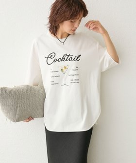 【リヴドロワ/RIVE DROITE】の【遊び心◎】COCKTAILオーバーTee 人気、トレンドファッション・服の通販 founy(ファニー) ファッション Fashion レディースファッション WOMEN イラスト Illustration ボトム Bottom 吸水 Water Absorption 夏 Summer |ID:prp329100004565835