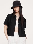 【バナナ リパブリック/BANANA REPUBLIC】のボクシー リネン ショートスリーブ シャツ 人気、トレンドファッション・服の通販 founy(ファニー) ファッション Fashion レディースファッション WOMEN トップス・カットソー Tops/Tshirt シャツ/ブラウス Shirts/Blouses ショート Short スリーブ Sleeve テクスチャー Texture フィット Fit フロント Front リネン Linen thumbnail BR_BLACK|ID: prp329100004565869 ipo3291000000032290242