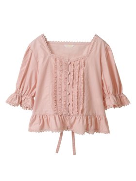 【ピンクハウス/PINK HOUSE】のフリル使いブラウス 人気、トレンドファッション・服の通販 founy(ファニー) ファッション Fashion レディースファッション WOMEN トップス・カットソー Tops/Tshirt シャツ/ブラウス Shirts/Blouses おすすめ Recommend スカラップ Scalloped スクエア Square スリーブ Sleeve セットアップ Set Up フリル Frills フロント Front ブロード Broad リボン Ribbon レース Race 春 Spring |ID:prp329100004565888