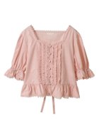 【ピンクハウス/PINK HOUSE】のフリル使いブラウス 人気、トレンドファッション・服の通販 founy(ファニー) ファッション Fashion レディースファッション WOMEN トップス・カットソー Tops/Tshirt シャツ/ブラウス Shirts/Blouses おすすめ Recommend スカラップ Scalloped スクエア Square スリーブ Sleeve セットアップ Set Up フリル Frills フロント Front ブロード Broad リボン Ribbon レース Race 春 Spring thumbnail ピンク|ID: prp329100004565888 ipo3291000000032290321