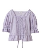 【ピンクハウス/PINK HOUSE】のフリル使いブラウス 人気、トレンドファッション・服の通販 founy(ファニー) ファッション Fashion レディースファッション WOMEN トップス・カットソー Tops/Tshirt シャツ/ブラウス Shirts/Blouses おすすめ Recommend スカラップ Scalloped スクエア Square スリーブ Sleeve セットアップ Set Up フリル Frills フロント Front ブロード Broad リボン Ribbon レース Race 春 Spring thumbnail パープル|ID: prp329100004565888 ipo3291000000032290333