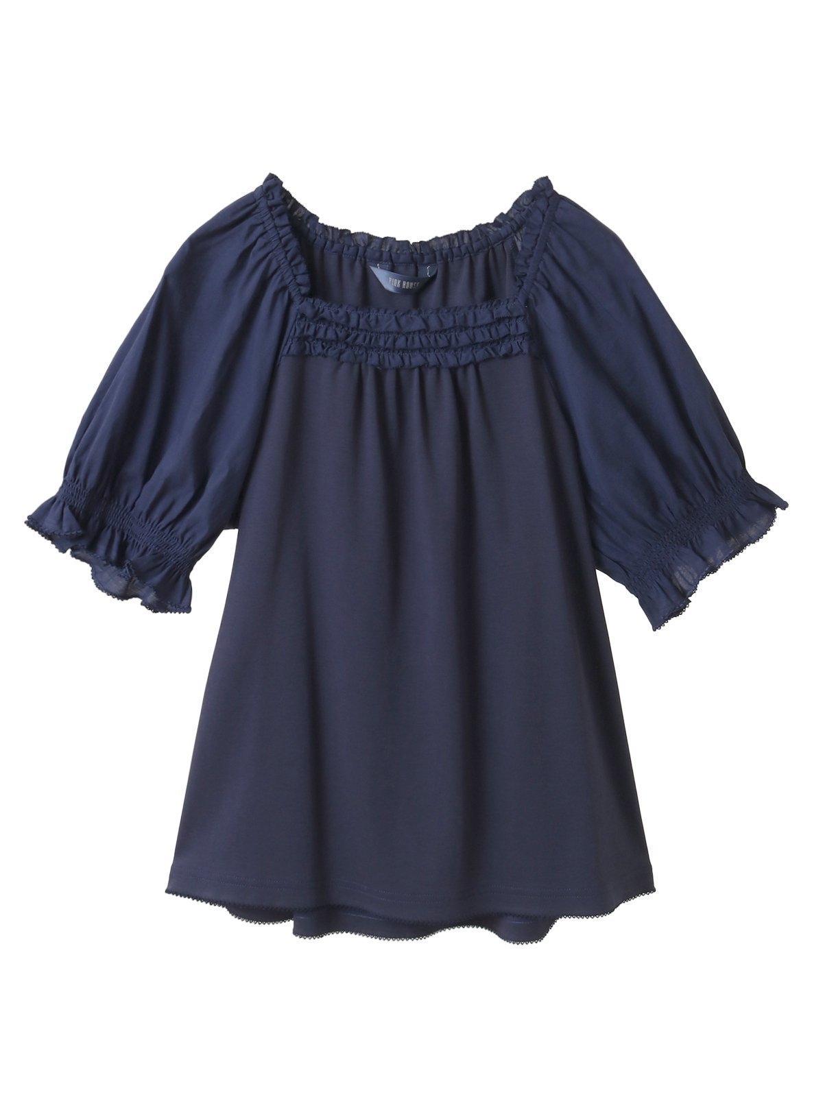 【ピンクハウス/PINK HOUSE】のローン使いカットソー インテリア・キッズ・メンズ・レディースファッション・服の通販 founy(ファニー) 　ファッション　Fashion　レディースファッション　WOMEN　トップス・カットソー　Tops/Tshirt　カットソー　Cut and Sewn　インナー　Inner　カットソー　Cut And Sew　スリーブ　Sleeve　夏　Summer　ネイビー|ID: prp329100004565893 ipo3291000000032290364